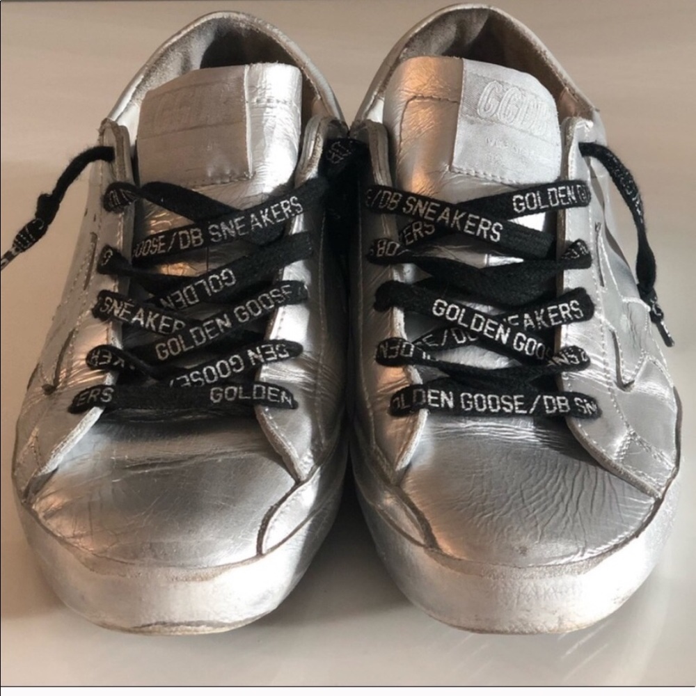Golden Goose limit addition silver shoes